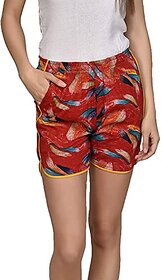 U-Light Women Printed Shorts | Lounge Shorts | Night Wear Shorts For Daily Use