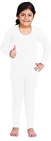 U-Light Thermal Set Of Top Trouser For Kids/Thermal For Boys And Girls/Kids Thermal White