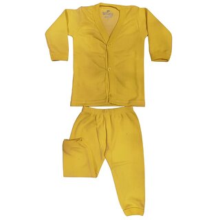 U-Light Thermal Night Suit - Full Sleeves Printed Collared Neck Winter Wear For Girls Boys