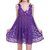 Sparklesandsatin Womens Transparent Babydoll  Nightwear Floral Net Lingerie  Sexy Night Dress for Girls - Purple (Free