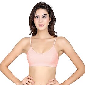 U-Light Sport Bra For Women &Amp; Girls Cotton Non-Padded Full Coverage Beginners Non-Wired T-Shirt Gym Workout Bra
