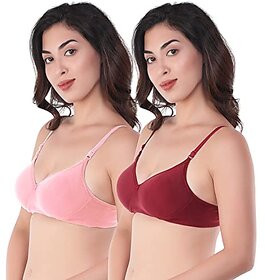 U-Light Women'S Cotton Lightly Padded Wire Free Premium Bra