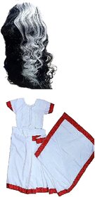 Indira Gandhi Prime Minister India Fancy Dress Costume For Kids With Indira WigPatriotic Theme