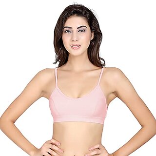 U-Light Sport Bra For Women &Amp; Girls Cotton Non-Padded Full Coverage Beginners Non-Wired T-Shirt Gym Workout Bra