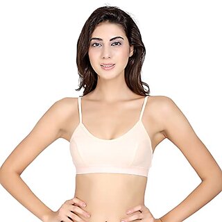 U-Light Sport Bra For Women &Amp; Girls Cotton Non-Padded Full Coverage Beginners Non-Wired T-Shirt Gym Workout Bra