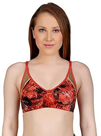 U-Light Yashi Non Padded Non Wired Full Coverage Printed Cotton Bra