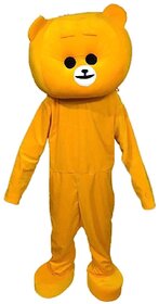 Yellow Funny Teddy Bear Professional Mascot For Prank Fancy Dress CostumeEvents,Theme and Birthday Party(Pol
