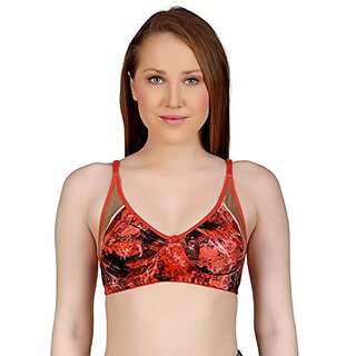 U-Light Yashi Non Padded Non Wired Full Coverage Printed Cotton Bra