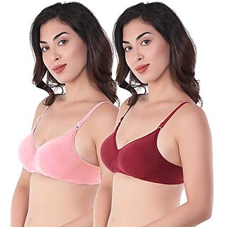 U-Light Women Cotton Lightly Padded Wire Free Premium Bra