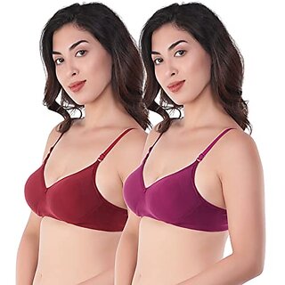 U-Light Women Cotton Lightly Padded Wire Free Premium Bra