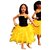 Frock Yellow-Black Western Dance Party Frock Honey Bee Frill Design Princess For GirlsEvents,Theme Parties a