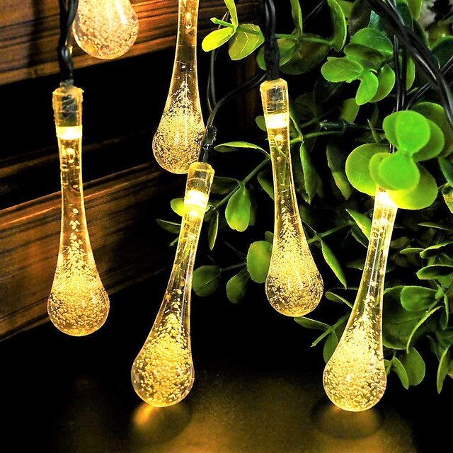 Buy Water Drop Led String Lights 14 Led String Lights With Plug (Warm ...