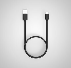 Twance T22B PVC Type C to USB Fast charging and data sync Cable, Black Color, 1.5 Meter