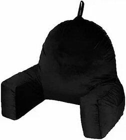 Flipon Back Supprot Pillow Soft Velvet Outer Cover With Inner Cover and Zipper Watching T.v/ Working/ Gaming, Size-Large