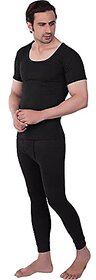 U-Light Apparels Men Deep Neck Half Sleeves Vest And Trouser Warmy Set
