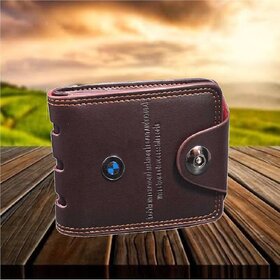 Adam Jones Men Brown PU Bi-fold Wallet