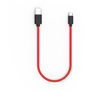 Twance T23R TPE Type C to USB Fast charging and data sync Cable, Red Color,  0.25 Meter