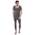 U-Light Apparels Men Deep Neck Half Sleeves Vest And Trouser Thermal Set