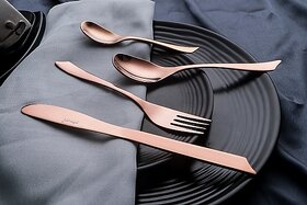 APAAR CUTLERY 24PCS ROSE GOLD CUTLERY SET(HUNAR ROSE GOLD)