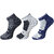 USOXO Men And Women Multicolor Combed Cotton Ankle Length Socks - Free Size UK8-11(Pack Of 3)Black, Blue, Light grey
