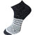 USOXO Men And Women Multicolor Combed Cotton Ankle Length Socks - Free Size UK8-11(Pack Of 3)Black, Blue, Light grey