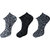 USOXO Men And Women Multicolor Combed Cotton Ankle Length Socks - Free Size UK8-11(Pack Of 3)dark grey,black,meduim grey
