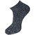 USOXO Men And Women Multicolor Combed Cotton Ankle Length Socks - Free Size UK8-11(Pack Of 3)dark grey,black,meduim grey