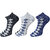USOXO Men And Women Multicolor Combed Cotton Ankle Length Socks - Free Size UK8-11(Pack Of 3)Black, Blue, Light grey