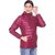 Honey Bell Self Design Pink Color Polyester Jacket For Women