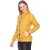 Honey Bell Self Design Yellow Color Polyester Jacket For Women