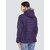 Honey Bell Solid Purple Color Polyester Jacket For Women