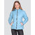 Honey Bell Solid Blue Color Polyester Jacket For Women
