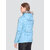 Honey Bell Solid Blue Color Polyester Jacket For Women