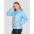 Honey Bell Solid Blue Color Polyester Jacket For Women
