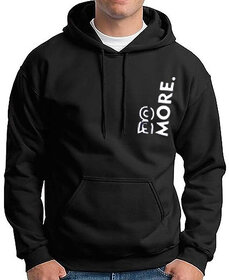 HIT SQUARE Men Black Printed Hooded Full Sleeve Sweatshirt.