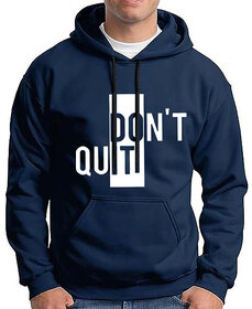 HIT SQUARE Men Blue Printed Hooded Full Sleeve Sweatshirt.