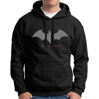 HIT SQUARE Men Black Printed Hooded Full Sleeve Sweatshirt.