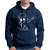 HIT SQUARE Men Blue Printed Hooded Full Sleeve Sweatshirt.