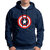 HIT SQUARE Men Blue Printed Hooded Full Sleeve Sweatshirt.