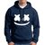 HIT SQUARE Men Blue Printed Hooded Full Sleeve Sweatshirt.