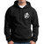 HIT SQUARE Men Black Printed Hooded Full Sleeve Sweatshirt.