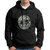 HIT SQUARE Men Black Printed Hooded Full Sleeve Sweatshirt.