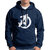 HIT SQUARE Men Blue Printed Hooded Full Sleeve Sweatshirt.