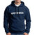HIT SQUARE Men Blue Printed Hooded Full Sleeve Sweatshirt.