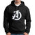 HIT SQUARE Men Black Printed Hooded Full Sleeve Sweatshirt.