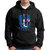 HIT SQUARE Men Black Printed Hooded Full Sleeve Sweatshirt.