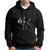 HIT SQUARE Men Black Printed Hooded Full Sleeve Sweatshirt