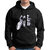 HIT SQUARE Men Black Printed Hooded Full Sleeve Sweatshirt