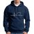 HIT SQUARE Men Blue Printed Hooded Full Sleeve Sweatshirt.