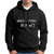 HIT SQUARE Men Black Printed Hooded Full Sleeve Sweatshirt.